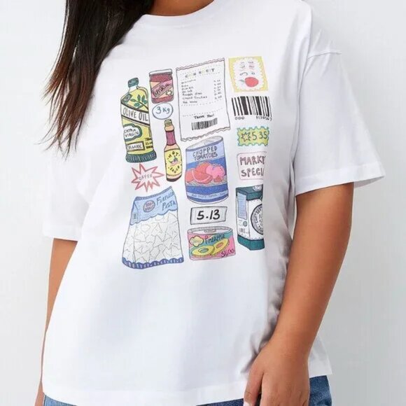 Grocery Shopping List Local Market Ingredients Receipt Tee - Picture 2 of 3